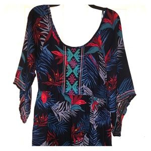 Roxy mini dress with embroidery details